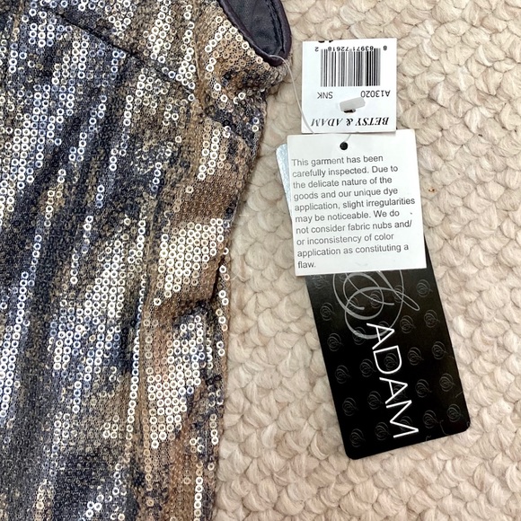 Betsy & Adam Sequin Formal Short Dress - Picture 5 of 14